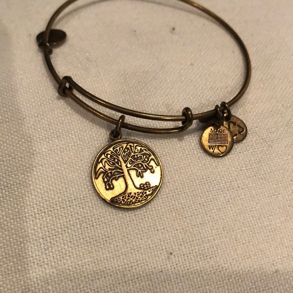 Alex and Ani tree of life bangle charm bracelet
